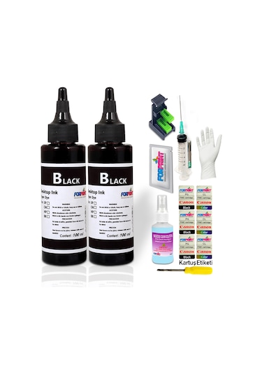 Canon E404/E414/E464/E474/E4 Kartuş Dolum Mürekkebi Siyah 2X100 ML