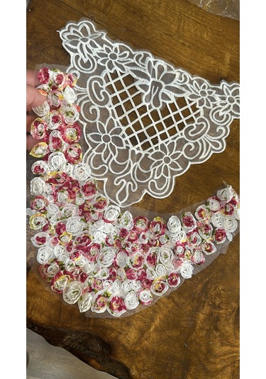2 Li Yaka Aplike Set Dikiş Giyim Aplike 29x22-33x15 Cm