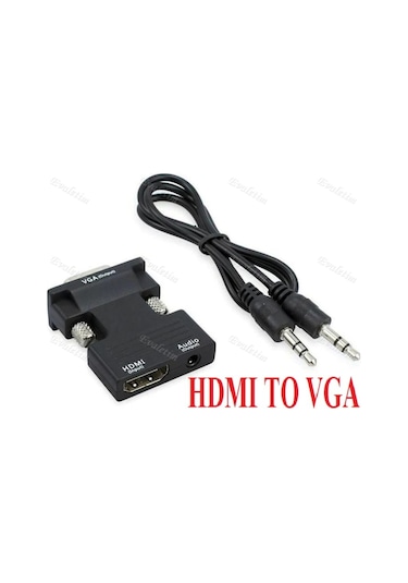 Ses Destekli Hdmı To Vga Çevirici Dönüştürücü 4499A Adaptor Monit
