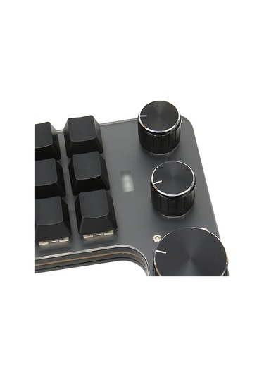 12 Tuşlu 3 Düğmeli Mekanik Klavye Kırmızı Anahtar Su Geçirmez Toz Geçirmez Ses Kontrolü Çok İşlevli Oyun Ofis Klavyesi Usb Kablosu