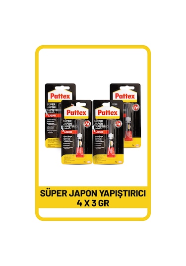 Pattex Japon Yapıştırıcısı 4 x 3 G
