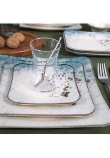 Güral Porselen Spinoza 30 Parça 6 Kişilik Kahvaltı Takımı 1341 Çok Renkli