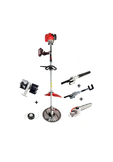 Silen C-52 3.2 KW 4.6 HP Yan Tırpan + Zeytin Silkeleme + Dal Testere + Çit Kesme + Paletli Çapa Makinesi