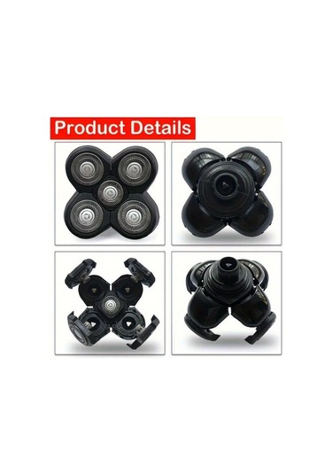 1pc Kafa Tıraş Makinesi Yedek Kafaları, Erkekler İçin 5 Kafa Bıçaksız Elektrikli Yedek Kafa