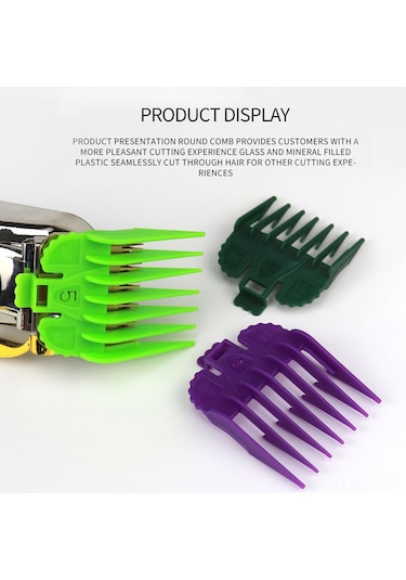 Yifomall 8'li Saç Kesme Tarağı Seti - Evde Profesyonel Saç Şekillendirme İçin Çok Amaçlı Kullanım