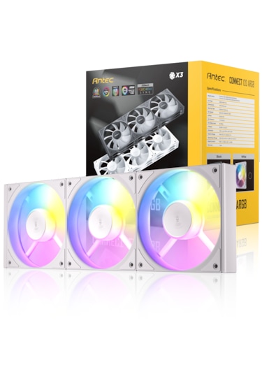 Antec C120 Argb 3 Lü 120mm Pwm Fan Seti Daisy-chain Asus Aura Sync Uyumlu Beyaz 120*120*25mm