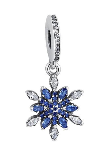 Nur Silver Kristalize Kar Tanesi Gümüş Sallantılı Charm Nur-ch00012 Çok Renkli
