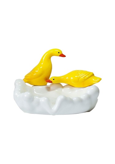 Suntek Ördek Sabunluk Kolay Temizlik Dayanıklı Sabun Tasarrufu Beyaz