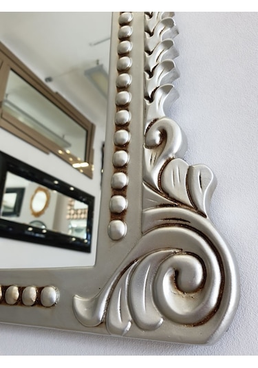 Ayna Denizi Lady Silver Model Gümüş Renk Dekoratif Ayna Gümüş