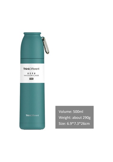 Büyük Termos Şişe Spor Vakumlu Matara 304 Paslanmaz Çelik Bardak 500ml Yalıtımlı Bardak Seyahat Termos Kahve Matarası Su Şişeleri Yeşil 401
