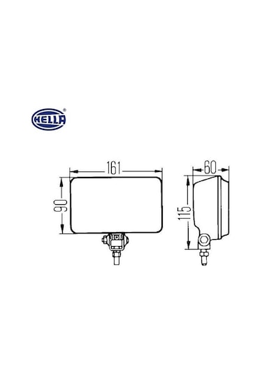 Hella 12v Sis Lambası Comet 450 Dikdörtgen (yayıcı-sis) (çok Çizg
