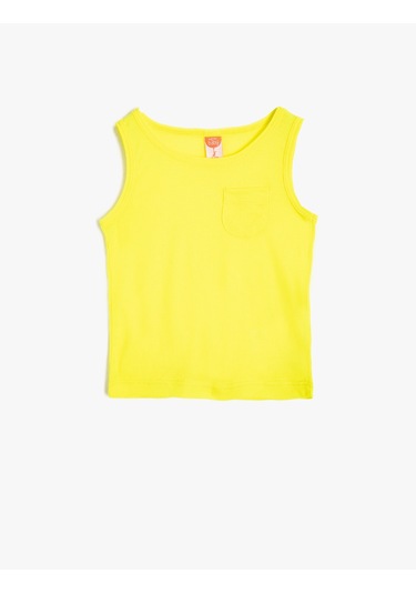 Koton Cep Detaylı Atlet Sarı 0ymg39185ok