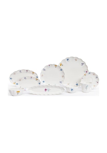 Maxx Doria Flower Bouquet 6 Kişilik 29 Parça Kahvaltı Takımı Pa2085 Beyaz