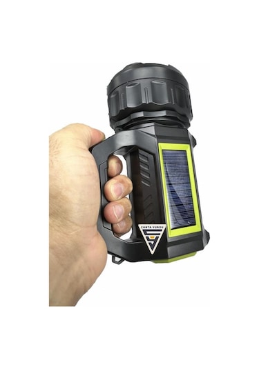 Golda Kama Solar Projektör Şarjlı El Feneri Işıldak