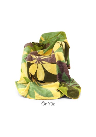 Bigghome Botanik Çift Kişilik Battaniye 200 X 220 Cm Karışık