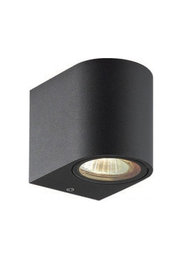 Tek Yönlü İç - Dış Mekan Dekoratif Siyah Aplik - Amber Rengi Siyah