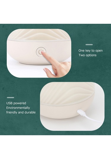 Tenfowee Beyaz Evcil Usb Şarjlı 700ml Hava Nemlendirici - Odalar İçin Stüdyo Tipi Ambiyans Lambalı Hava Temizleyici