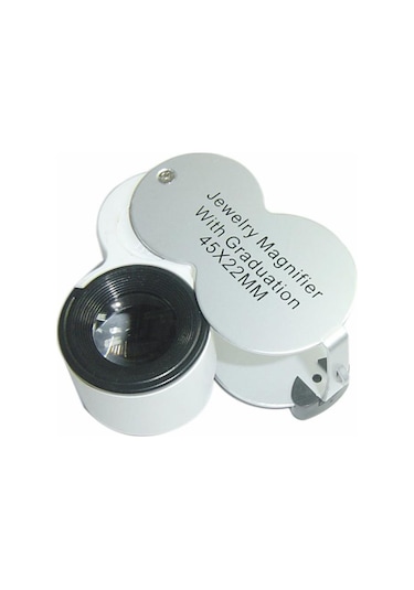 45X 22Mm Katlanır Ölçekli Optik Lens 2 Beyaz Led 1 Uv Led Işıklı