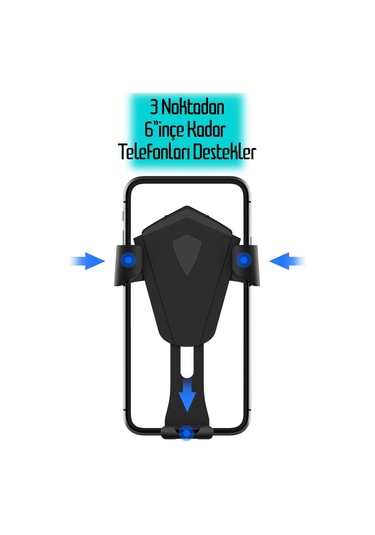Klima Izgarasına Takılan Araç Telefon Tutucu Tek Elle Kullanım Araba Oto Telefon Standı