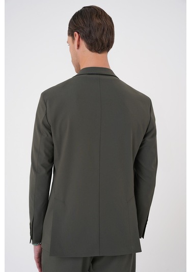 Comfort Fit Mono Yaka Torba Cep Casual Haki Ceket C 707 Haki