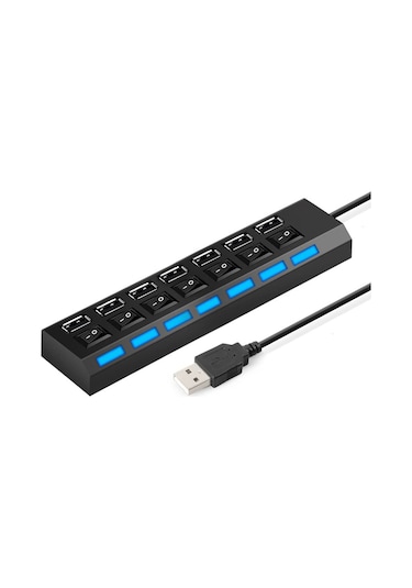 Ev Ofisi Black 7hole Usb Bağımsız Düğmeli Çoklu İşlev