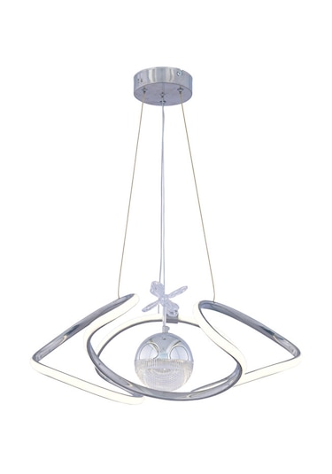 Papatya Ledli 1 Toplu 3 Renk Salon Oturma Yatak Mutfak Odası Avizesi Krom