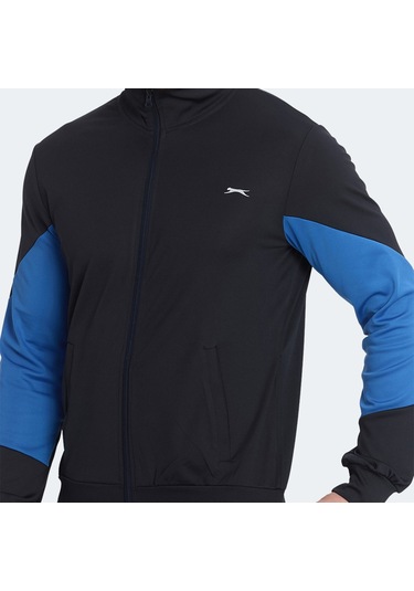 Slazenger RAPID Erkek Fermuarlı Dik Yaka Cepli Lacivert Eşofman Takımı