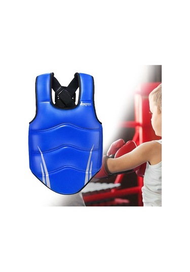 Pazly Suntek Karate Göğüs Koruyucu Elastik Boks Sporu S-mavi Mavi Mavi
