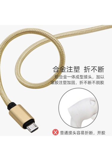 Willowhaven Android Siyah Nylon Type-c Hızlı Şarj Kablosu - 1m, Dayanıklı Ve Hafif