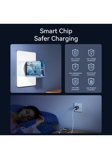 Joyroom Jr-tcf20 Pd20w Usb-c / Type-c Bağlantı Noktası Şarj Cihazı, Fiş:ab Fişi Siyah