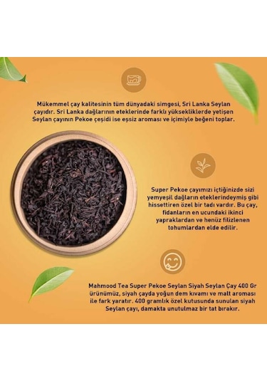 Mahmood Tea İthal %100 Saf Seylan Dökme Çayı 3 x 400 G