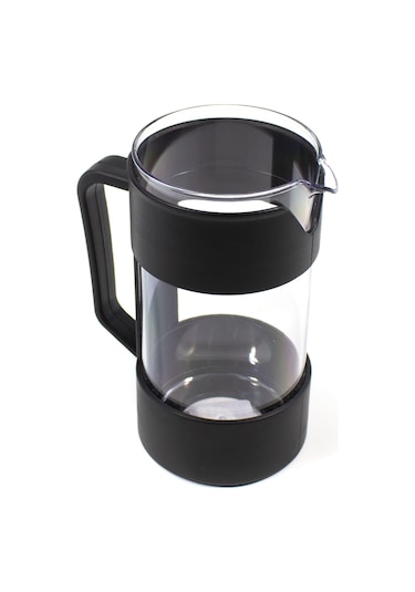 French Press Filtre Kahve Bardağı Bitki Çayı Demlik 420 Ml Siyah