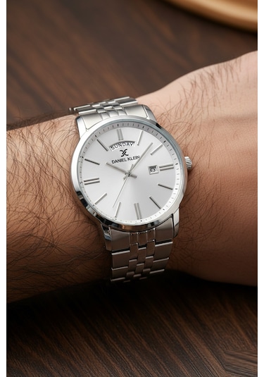 Daniel Klein 8682308439122 Classic All Silver Çelik Kordonlu Sevgili Çift Kol Saatleri Gümüş