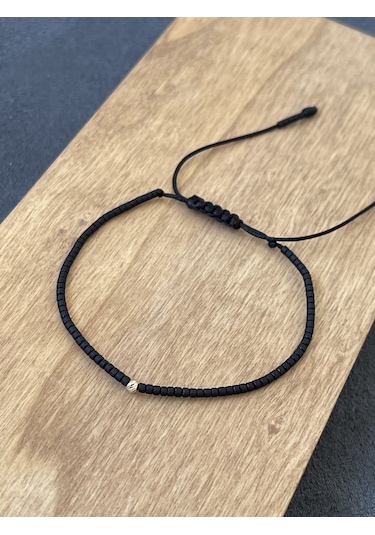 2 Adet 14 Ayar Altın Dorikalı Afgan Taşlı Zarif Altın Bileklik 2 Adet Siyah - Pembe