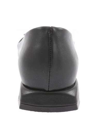 Dgn 2802-23y Kadin Sivri Burun Metal Kare Tokali Babet 2802-1423-R1534 Siyah