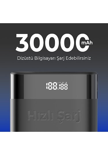 Bix Pb140w 30000mah Usb Ve 2 Type-c Pd 140w Üç Çıkışlı Powerbank