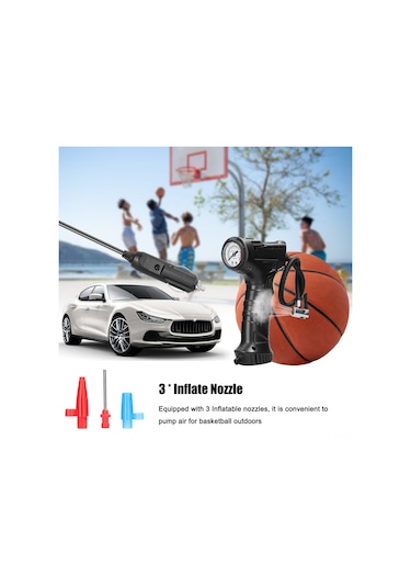 Teltree 12v 120w Arabalar İçin El Tipi Hızlı Lastik Şişirici, Led Işıklı, Portatif Abs Mini Kompresör