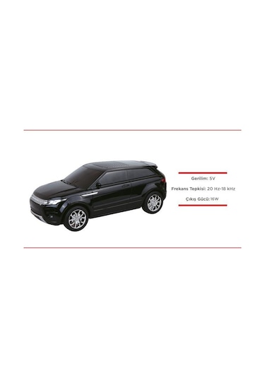 Torima D88 Bluetooth Hoparlör Suv Araba Tasarımlı 16W Fm Usb Selfie Speaker Siyah