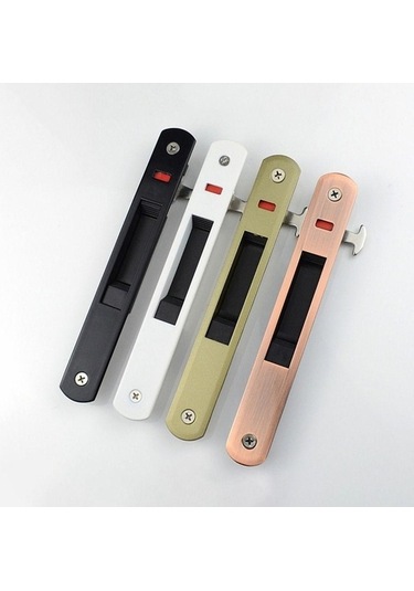 Pazly Dayanıklı Sürgülü Kapı Pencere Kilidi, Çinko Alaşımlı, 198x28mm, Color 2 Single Sided Lock