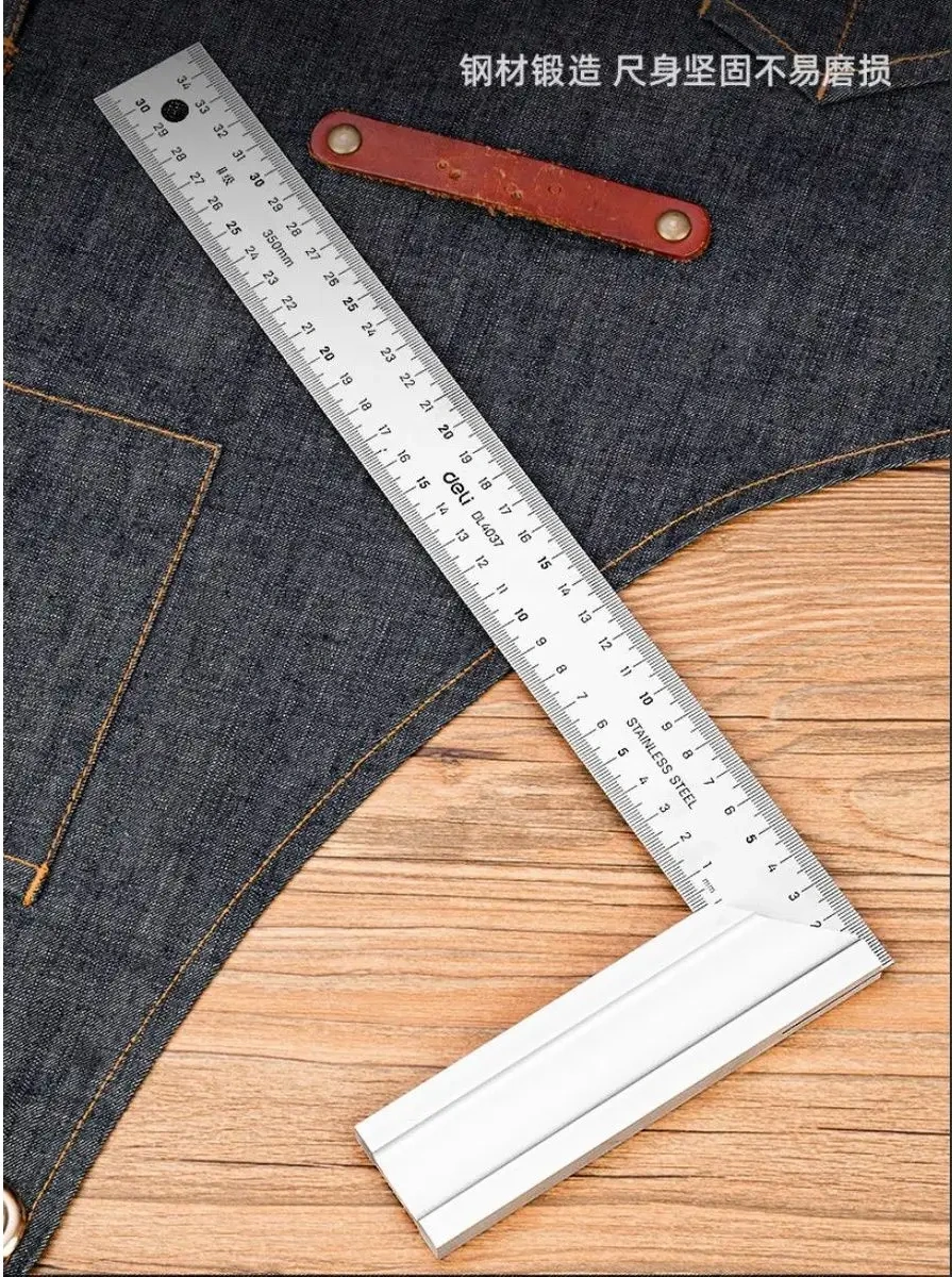 Delitools 350mm Ahşap Ve Marangozluk İçin Gravürlü Yapı Goni Gönye 139873478