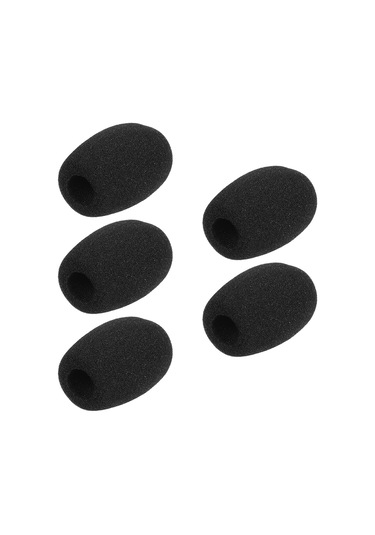 Padalink Siyah E Tipi Mikrofon Köpük Koruması 55mm Yükseklik, 38mm Dış Çap, 16mm İç Çap - 5 Adet Gürültü Azaltıcı