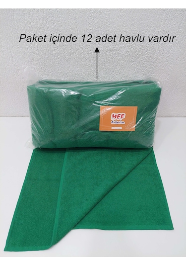 Yeşil Berber Havlusu Denizli 50x90 Cm 12'li