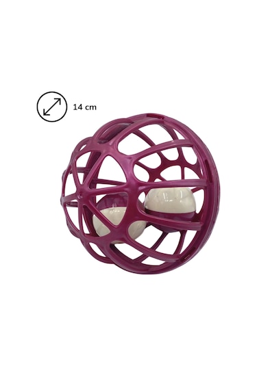 BUFFER® Tüylü Zilli Oyuncak ve Tekerlekli Kafes Kedi Oyuncağı