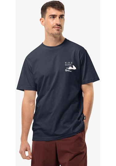 Jack Wolfskin Dıscover T M Erkek Mavi T-shirt 1809761tr-4314 Mavi