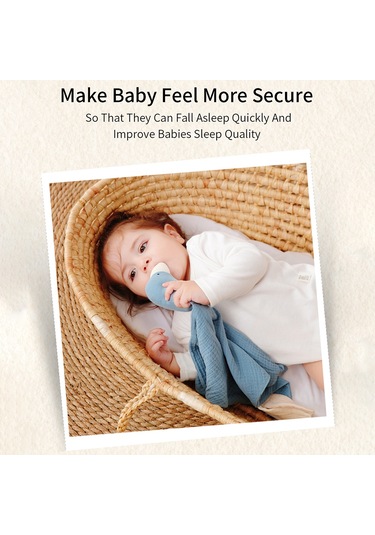 Ximistore9 Bebek Uyku Dostu Kumaş Peluşu - Tam Pamuklu İki Katlı Bezi - Kartun Kaz Desenli Sakinleştirici Havlu - Pembe