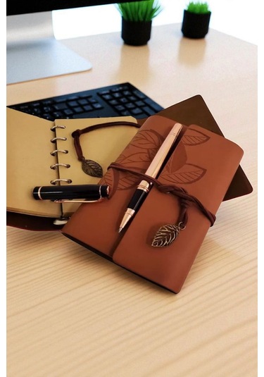 Deri Defter Ve Kalem Set
