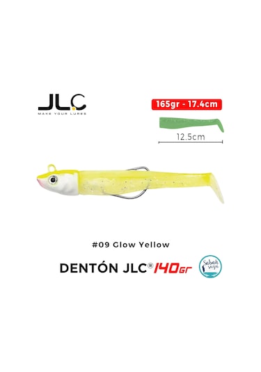 Jlc Denton 140 Set 165gr 17.4cm 09 Glow Yellow Silikon Balık