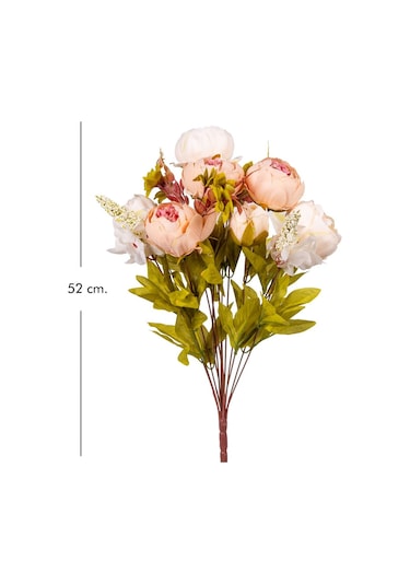 Yapay Çiçek Şakayık 10 Dal Aranjman Buket Somon-krem 52 Cm.