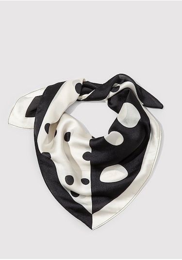 Mavi - Puantiye Desenli Bandana 1913948-70048 Ekru