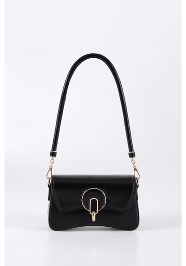 Ççs 17566 Kadın Omuz Askılı El Çantası-siyah Siyah